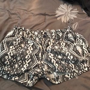 Black and white shorts